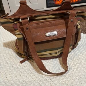 MultiSac Brown and Tan Shoulder Bag